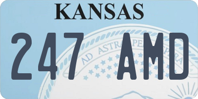 KS license plate 247AMD