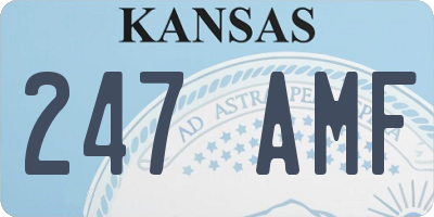 KS license plate 247AMF