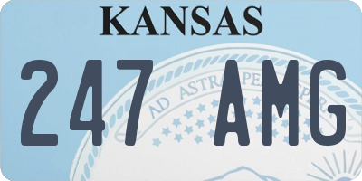 KS license plate 247AMG