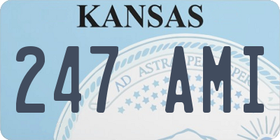 KS license plate 247AMI