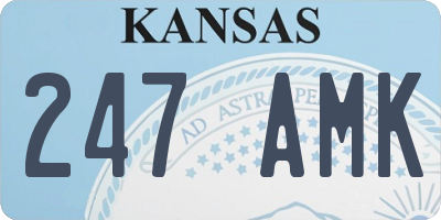 KS license plate 247AMK
