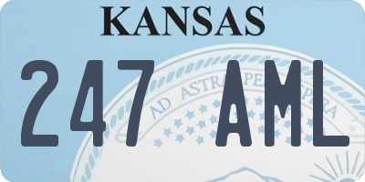 KS license plate 247AML