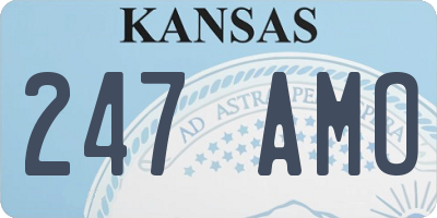 KS license plate 247AMO