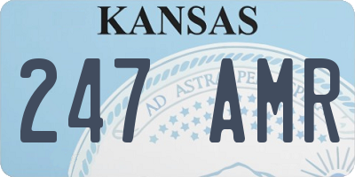 KS license plate 247AMR
