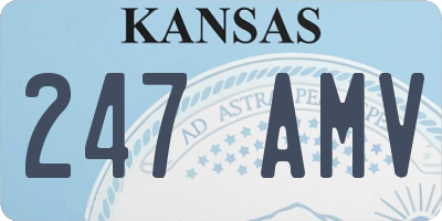 KS license plate 247AMV