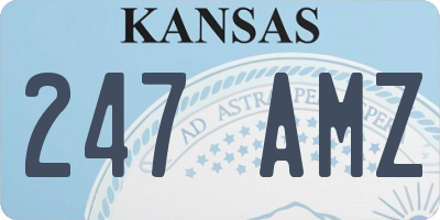 KS license plate 247AMZ