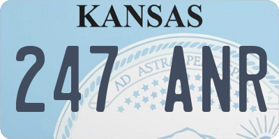 KS license plate 247ANR