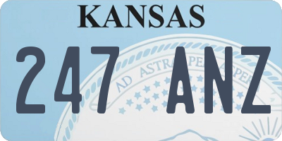 KS license plate 247ANZ