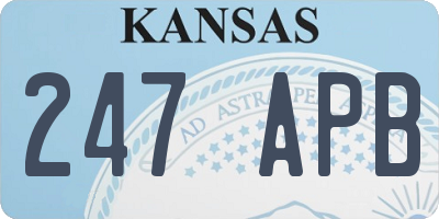 KS license plate 247APB