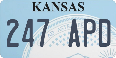 KS license plate 247APD