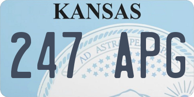 KS license plate 247APG