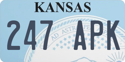 KS license plate 247APK