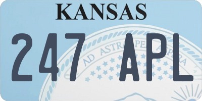 KS license plate 247APL