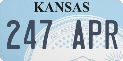 KS license plate 247APR