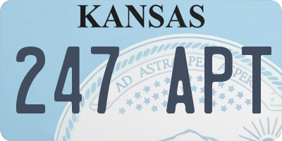 KS license plate 247APT