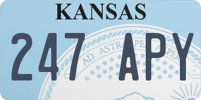 KS license plate 247APY