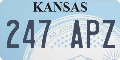 KS license plate 247APZ