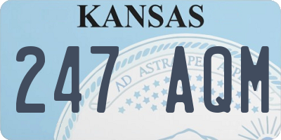 KS license plate 247AQM