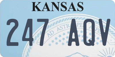 KS license plate 247AQV