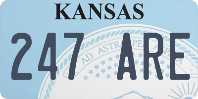 KS license plate 247ARE