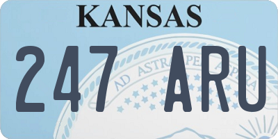 KS license plate 247ARU