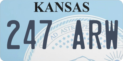 KS license plate 247ARW