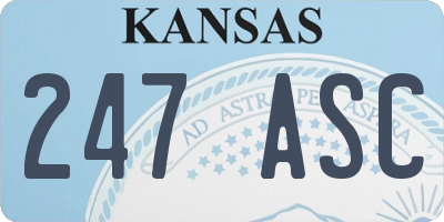 KS license plate 247ASC