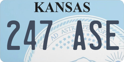 KS license plate 247ASE
