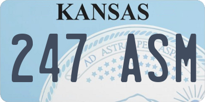 KS license plate 247ASM