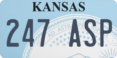 KS license plate 247ASP
