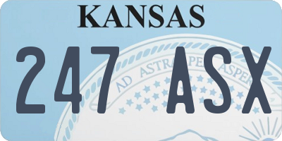 KS license plate 247ASX
