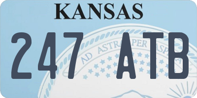 KS license plate 247ATB