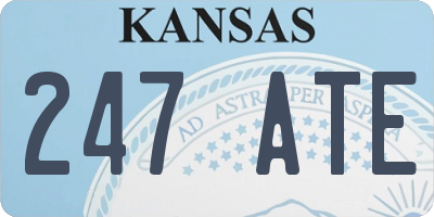 KS license plate 247ATE