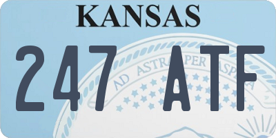 KS license plate 247ATF