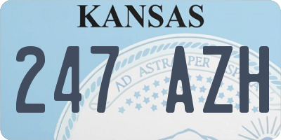 KS license plate 247AZH