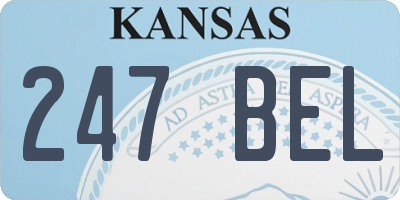 KS license plate 247BEL
