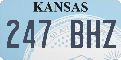 KS license plate 247BHZ