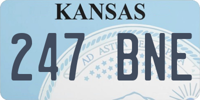 KS license plate 247BNE