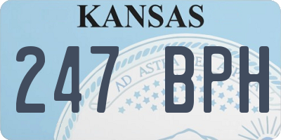 KS license plate 247BPH