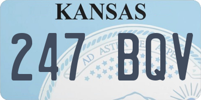 KS license plate 247BQV