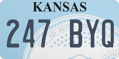 KS license plate 247BYQ