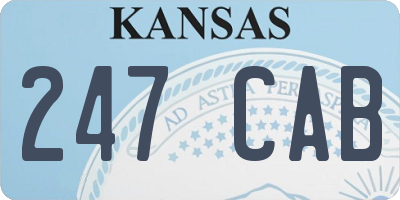 KS license plate 247CAB