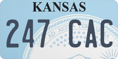 KS license plate 247CAC