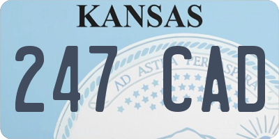 KS license plate 247CAD