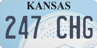 KS license plate 247CHG