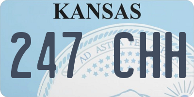 KS license plate 247CHH