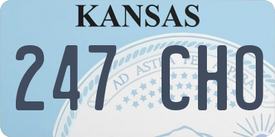 KS license plate 247CHO