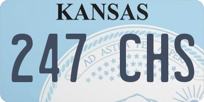 KS license plate 247CHS