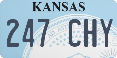KS license plate 247CHY