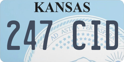 KS license plate 247CID